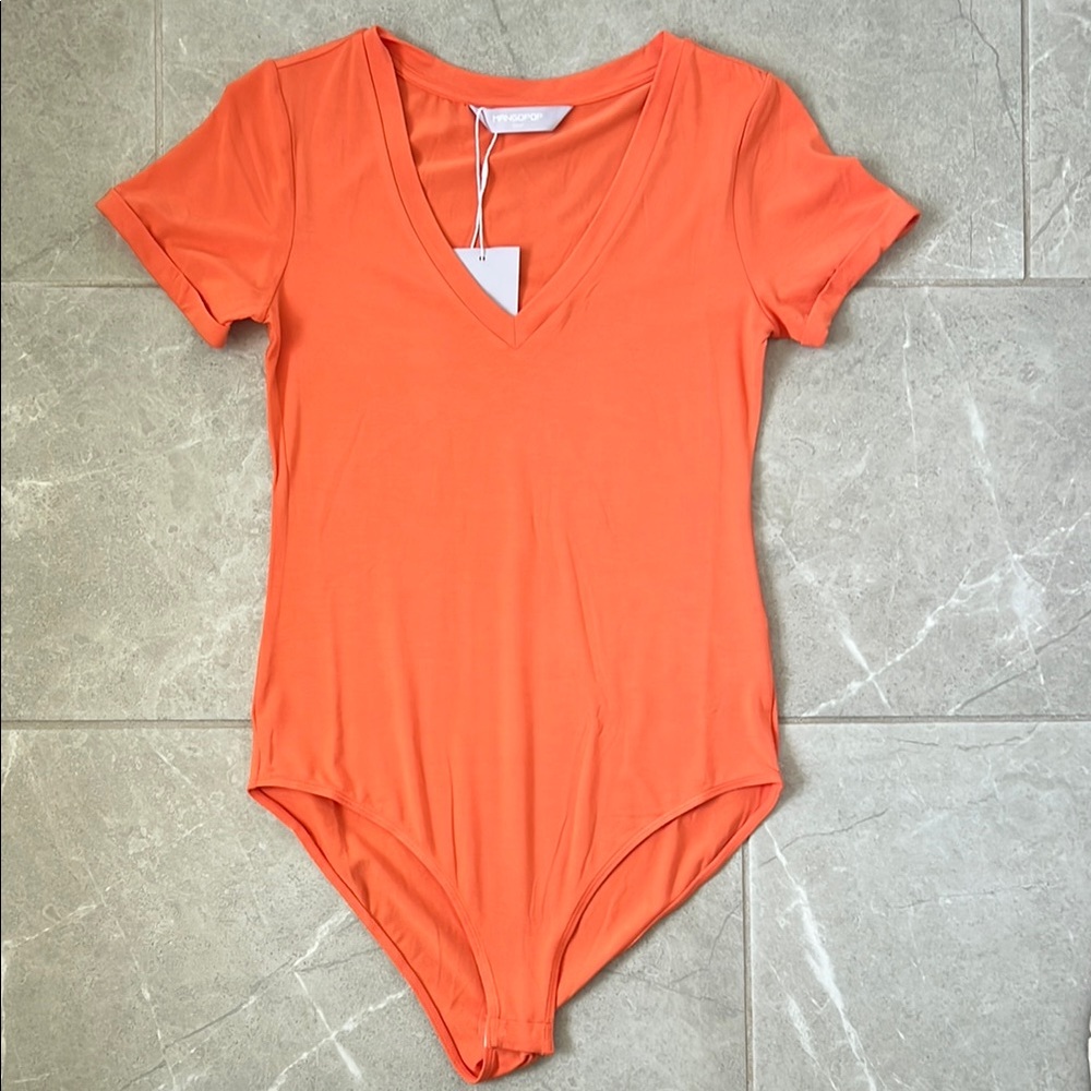 BNWT Short Sleeve Orange Bodysuit Size Small